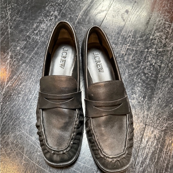 J Crew Maison ruched leather loafers - Picture 4 of 9